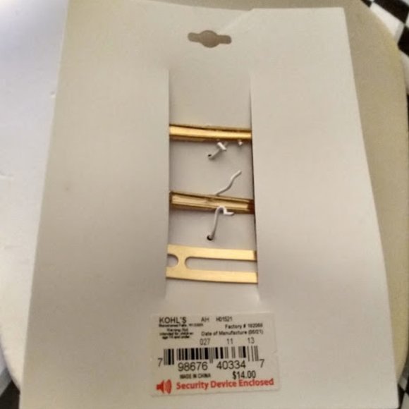 KOHL'S 3pc SET Gold Hammered Textured Barrette + Tortoise Hair Clips**NEW! - Picture 3 of 3